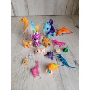 Animal toy set horse dolphin dog cat giraffe frog fish hamster pet figure